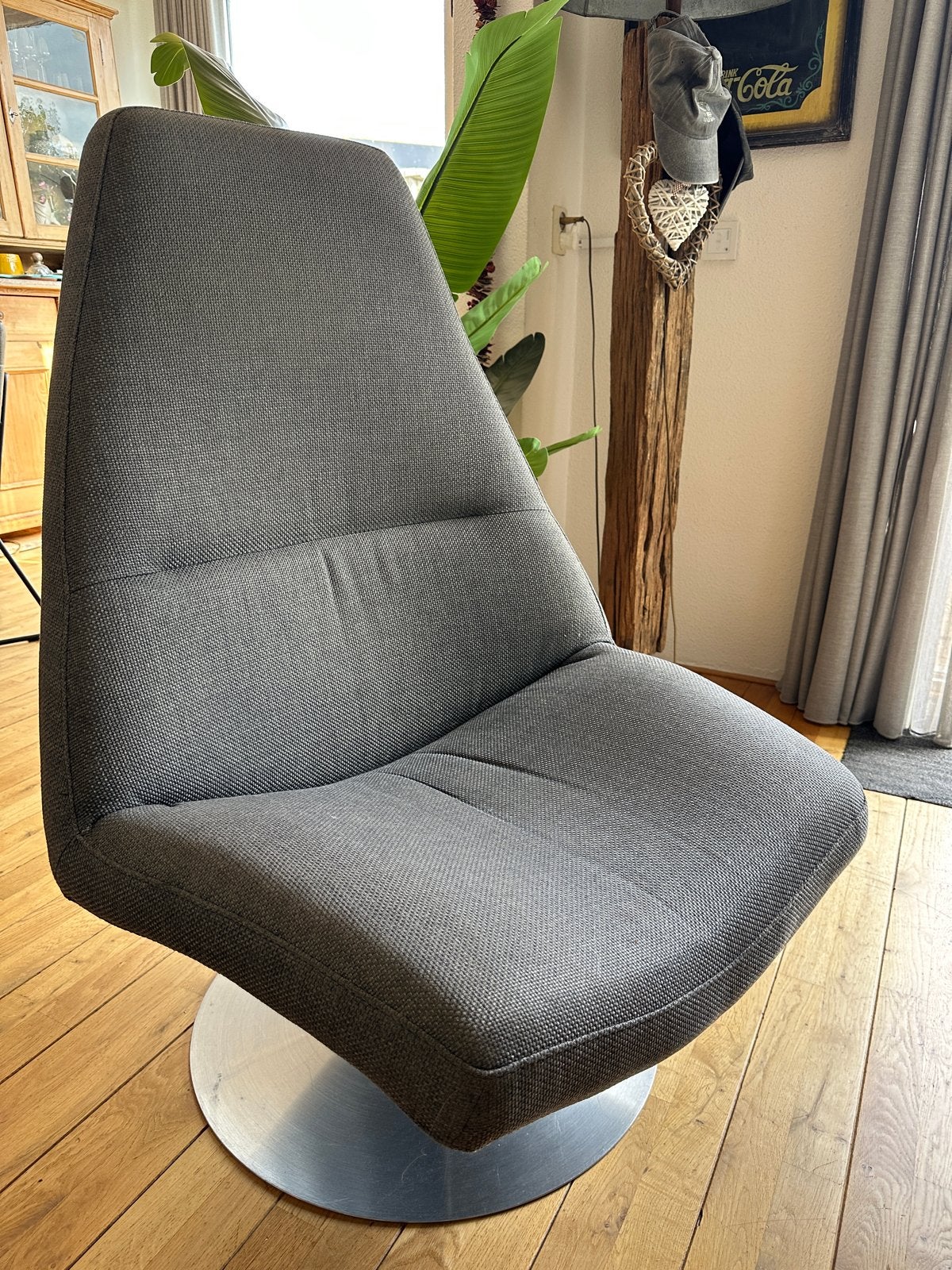 Moderne draaibare  fauteuil, Ophalen, Gebruikt, Minder dan 75 cm, Stof
