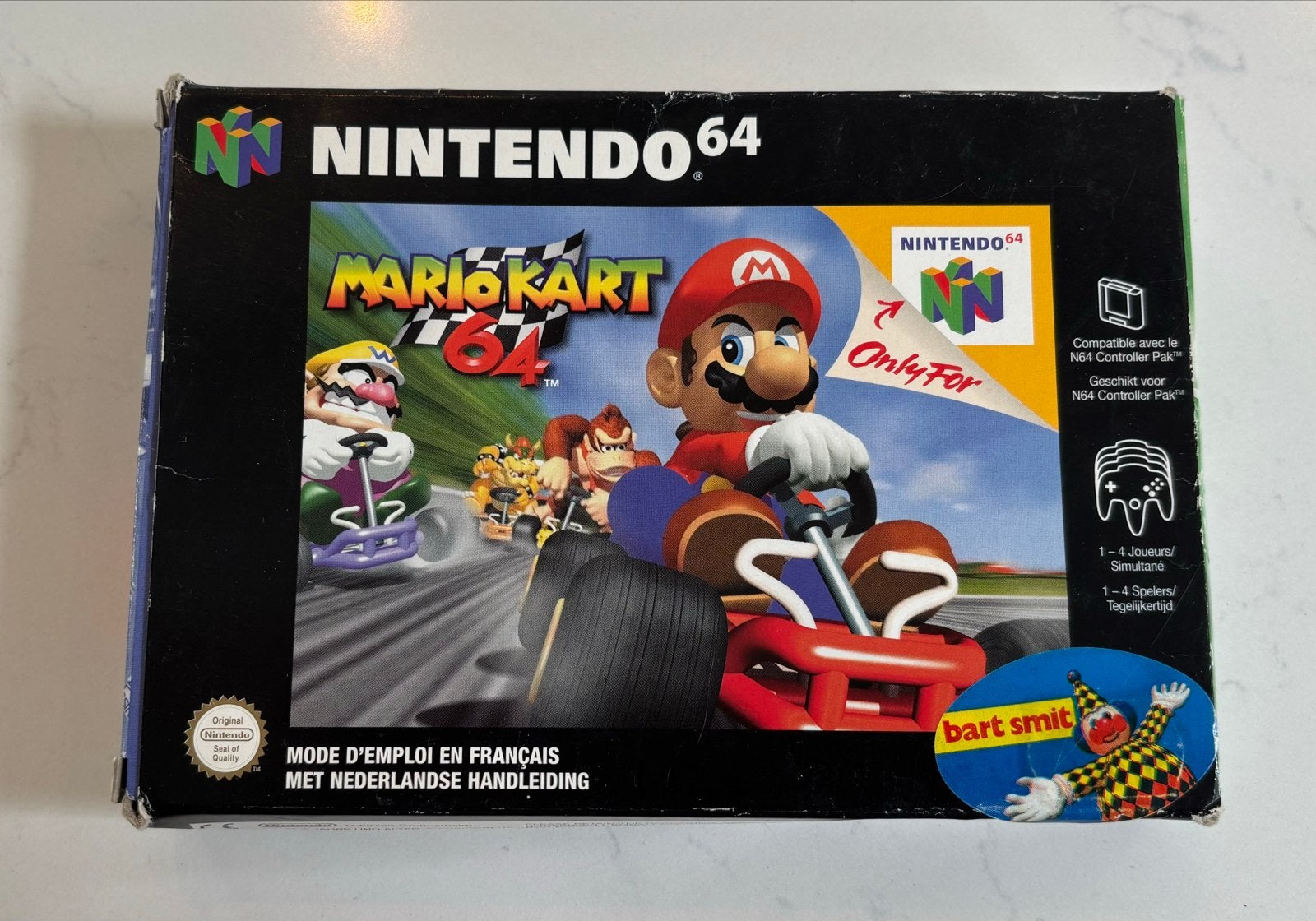 Mario Kart 64 (N64) - met doos en handleiding, Gebruikt, Racen en Vliegen, Eén computer, Ophalen of Verzenden