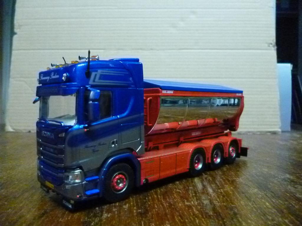 Tekno Scania R met haakarm Flemming Paulsen met certificaat, Ophalen of Verzenden, Nieuw, Bus of Vrachtwagen, Tekno