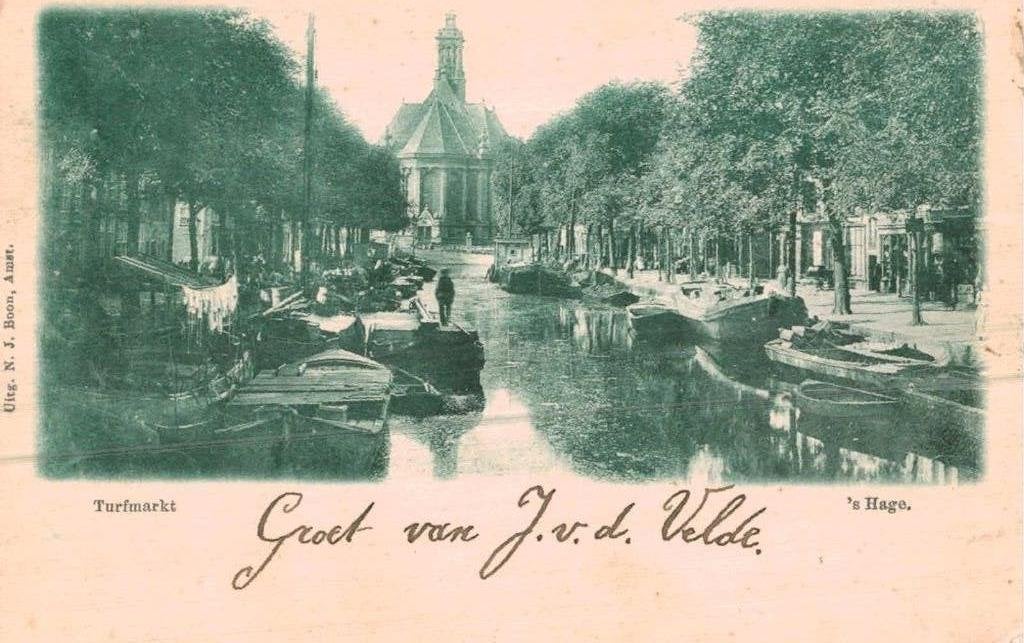 's Hage   DEN HAAG Turfmarkt. Mooie kaart in goede conditie!, Ophalen of Verzenden, Voor 1920, Gelopen, Zuid-Holland