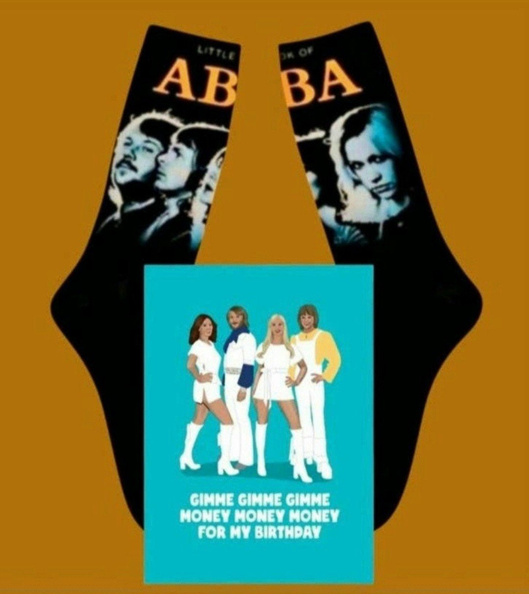 ABBA SOKKEN + VERJAARDAGS KAART ABBA, Ophalen of Verzenden, Nieuw