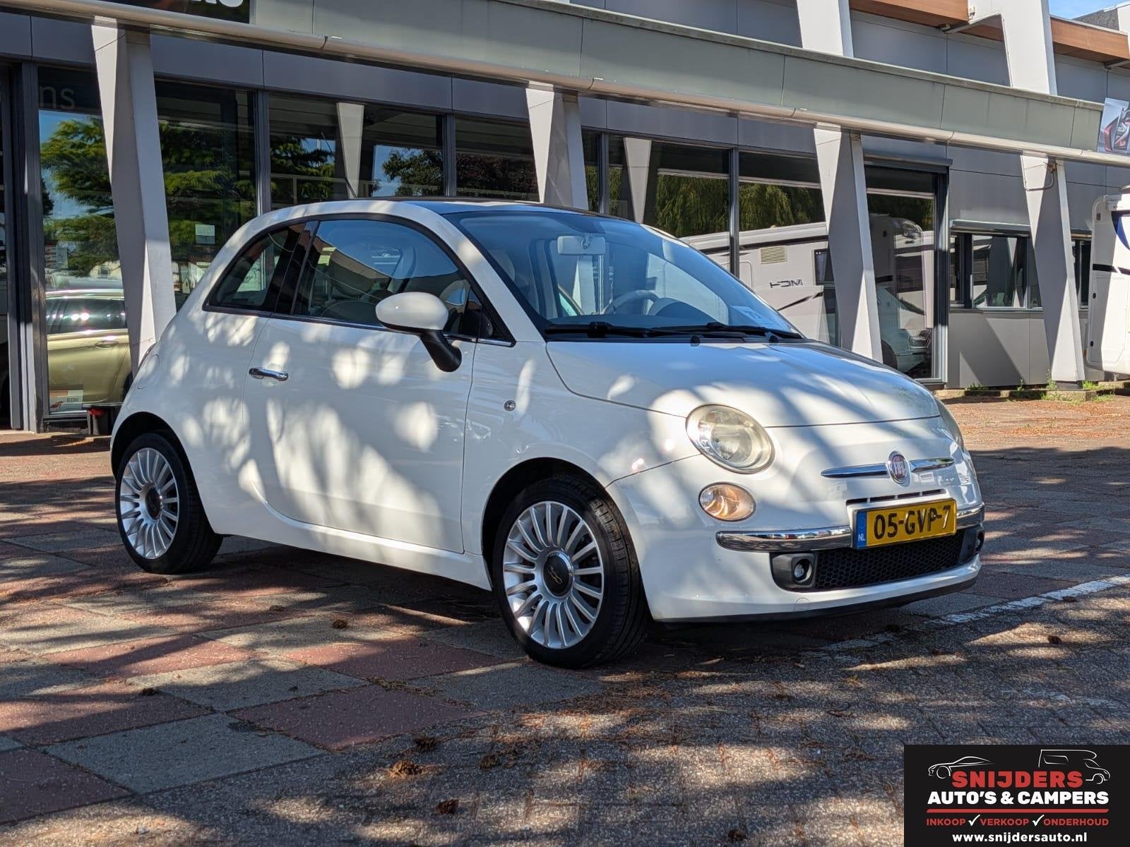 Fiat 500 1.2 Lounge automaat, Stof, Gebruikt, 4 cilinders, Wit