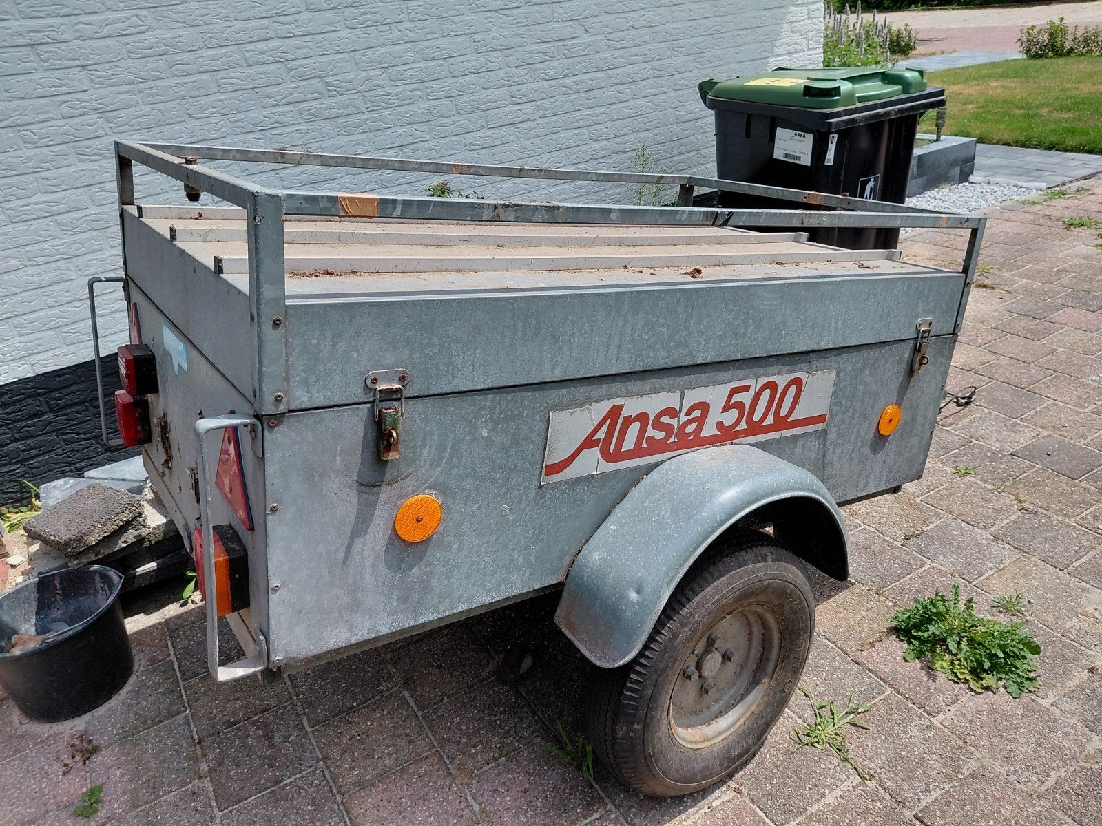 Aanhangwagen met deksel, Ophalen of Verzenden, Zo goed als nieuw
