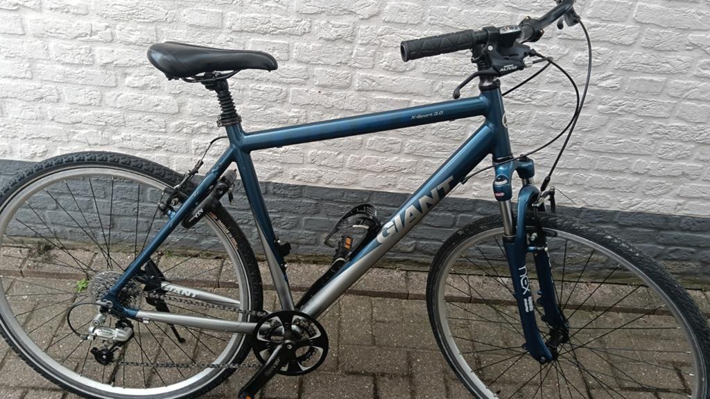 Giant x sport 3.0 hybride sport gravel fiets heren tiptop, Ophalen, 28 inch, Vering, Velgrem