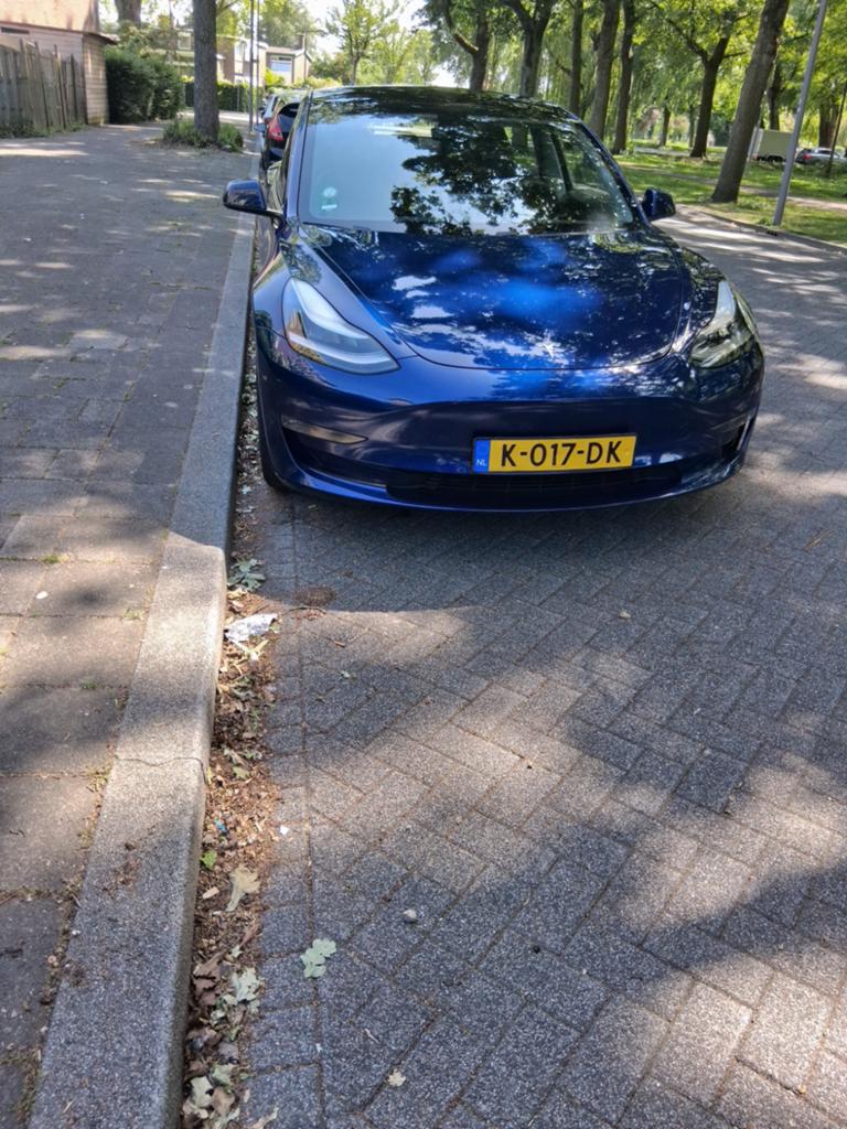 Tesla Model 3 Long-Range AWD 75Kwh Facelift 90% Soh, Auto's, Automaat, Zwart, Blauw, Elektrisch