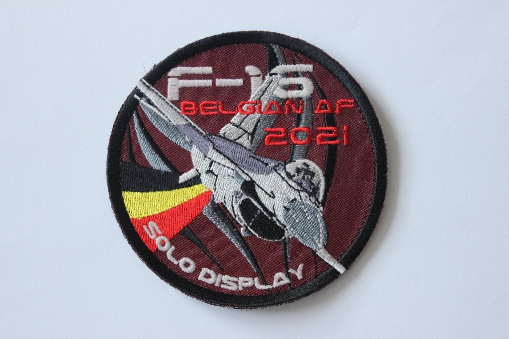 patch belgium f-16 solo display  2021, Verzenden, Luchtmacht, Overige gebieden, Embleem of Badge