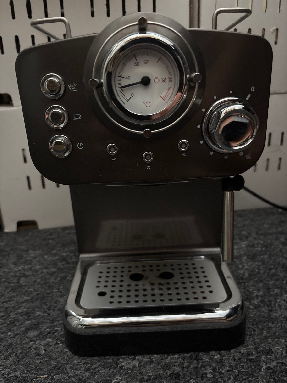Quigg Espressomachine met Koffiemolen - Zo goed als nieuw, Afneembaar waterreservoir, Espresso apparaat, Gemalen koffie, Ophalen of Verzenden