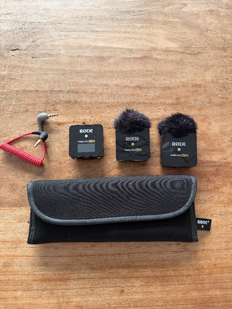 RØDE Wireless GO II Draadloze microfoons + RØDE SC7 kabel, Ophalen, Zo goed als nieuw, Overige typen, Draadloos