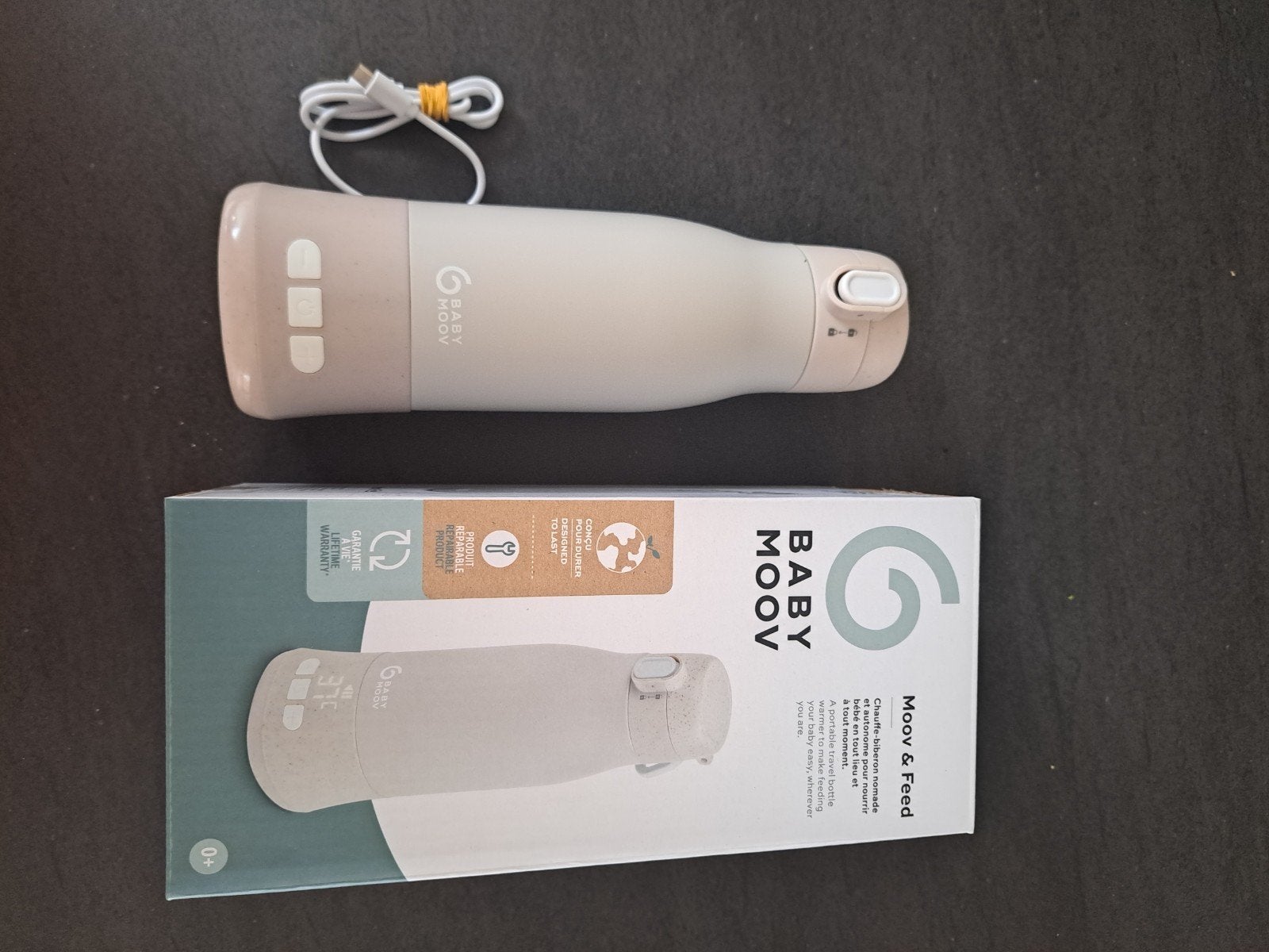 Baby Moov Moov & Feed. Draagbare Flessenverwarmer, Ophalen of Verzenden, Zo goed als nieuw, Flessen- of potjesverwarmer