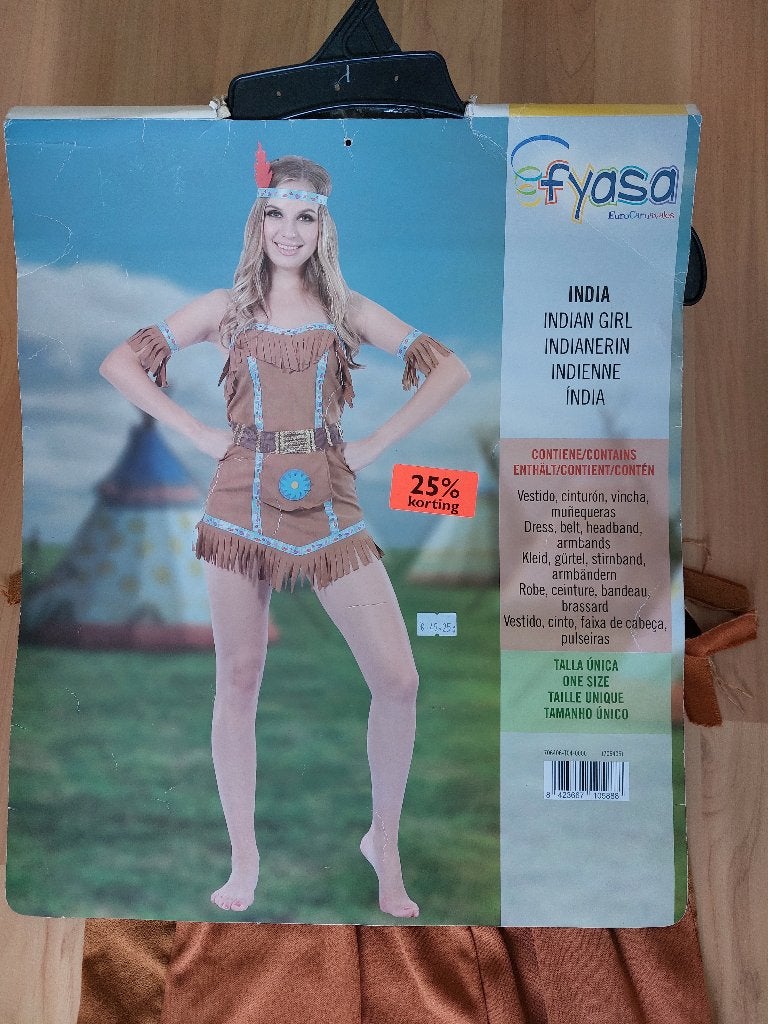 Fyasa - Indianen jurkje - Maat M, Maat 38/40 (M), Carnaval, Fyasa, Ophalen of Verzenden
