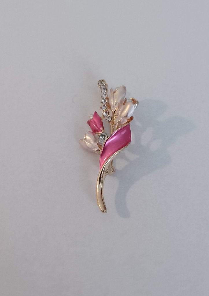 Tulpen broche, Overige materialen, 4 tot 7 cm, Overige kleuren, Nieuw