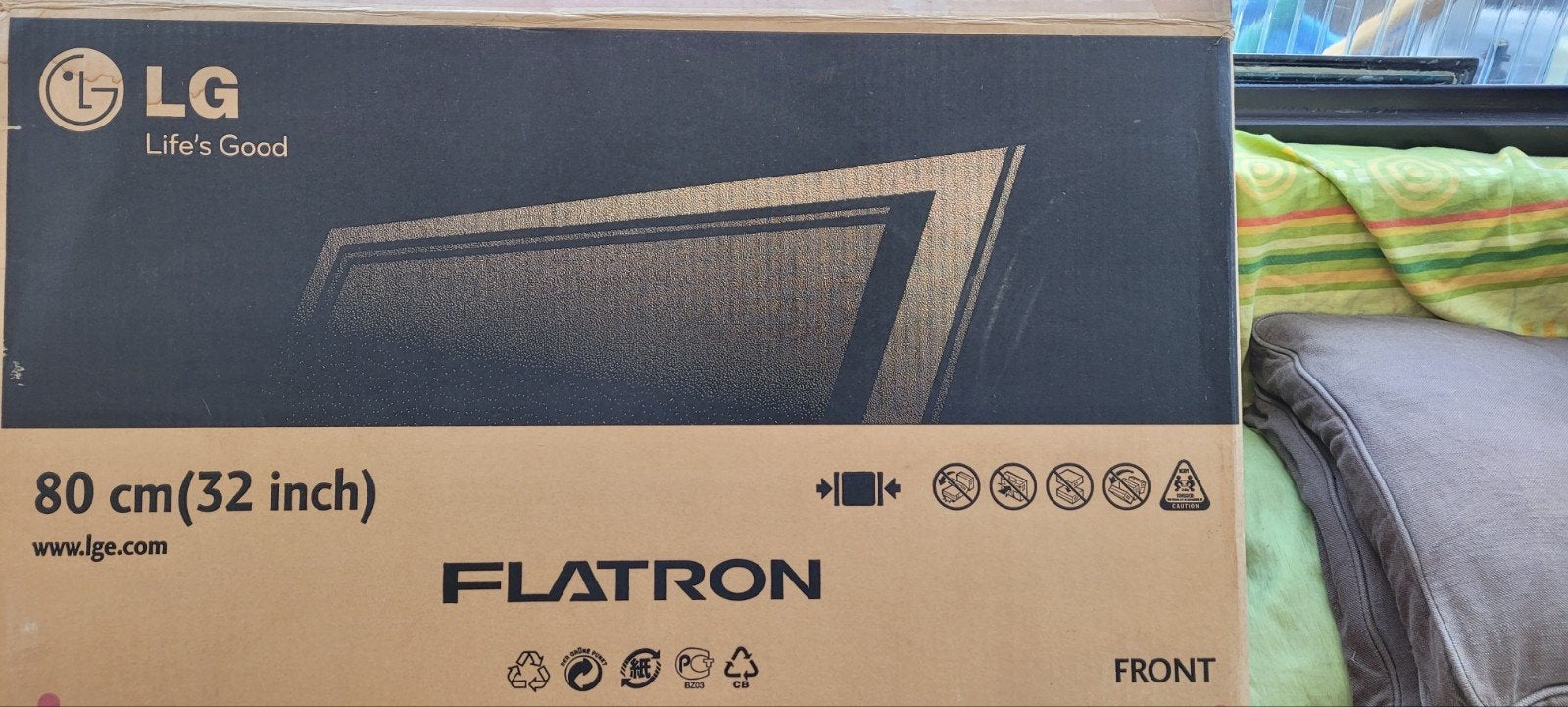LG 32 inch LCD TV (zonder voet), Ophalen, Gebruikt, LCD, 80 tot 100 cm