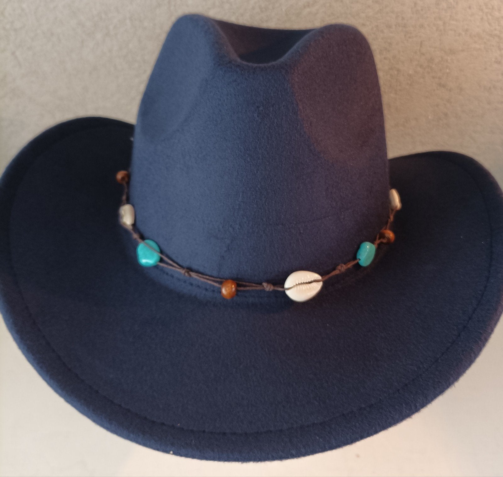 Western Hoed Cowboyhoed Maat 57 met Kralen & schelpjes, Ophalen of Verzenden