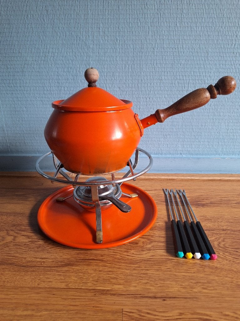 Vintage Fondue Set, Ophalen of Verzenden, Gebruikt, Brander, Fondueset