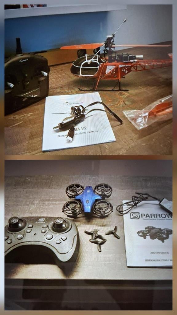 Lama V2 Helikopter en Amewi Sparrow Drone.(Bijde nieuw), Hobby en Vrije tijd, RTF (Ready to Fly), Helikopter, Nieuw, Ophalen