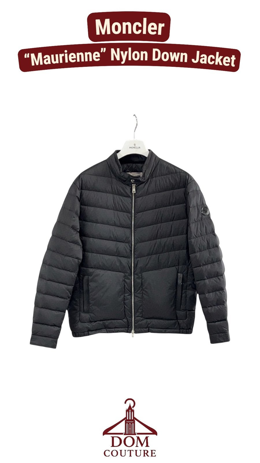 Moncler Maurienne Biker jacket Maat S M L XL, Ophalen of Verzenden, Nieuw, Overige maten, Zwart