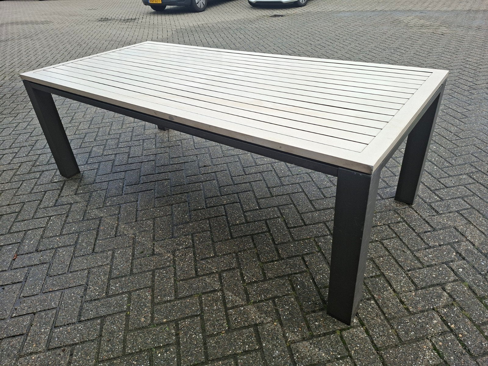 Metalen Buitentafel - 220x103x74 cm, Tuin en Terras, Tuintafels, Ophalen, Rechthoekig, Metaal
