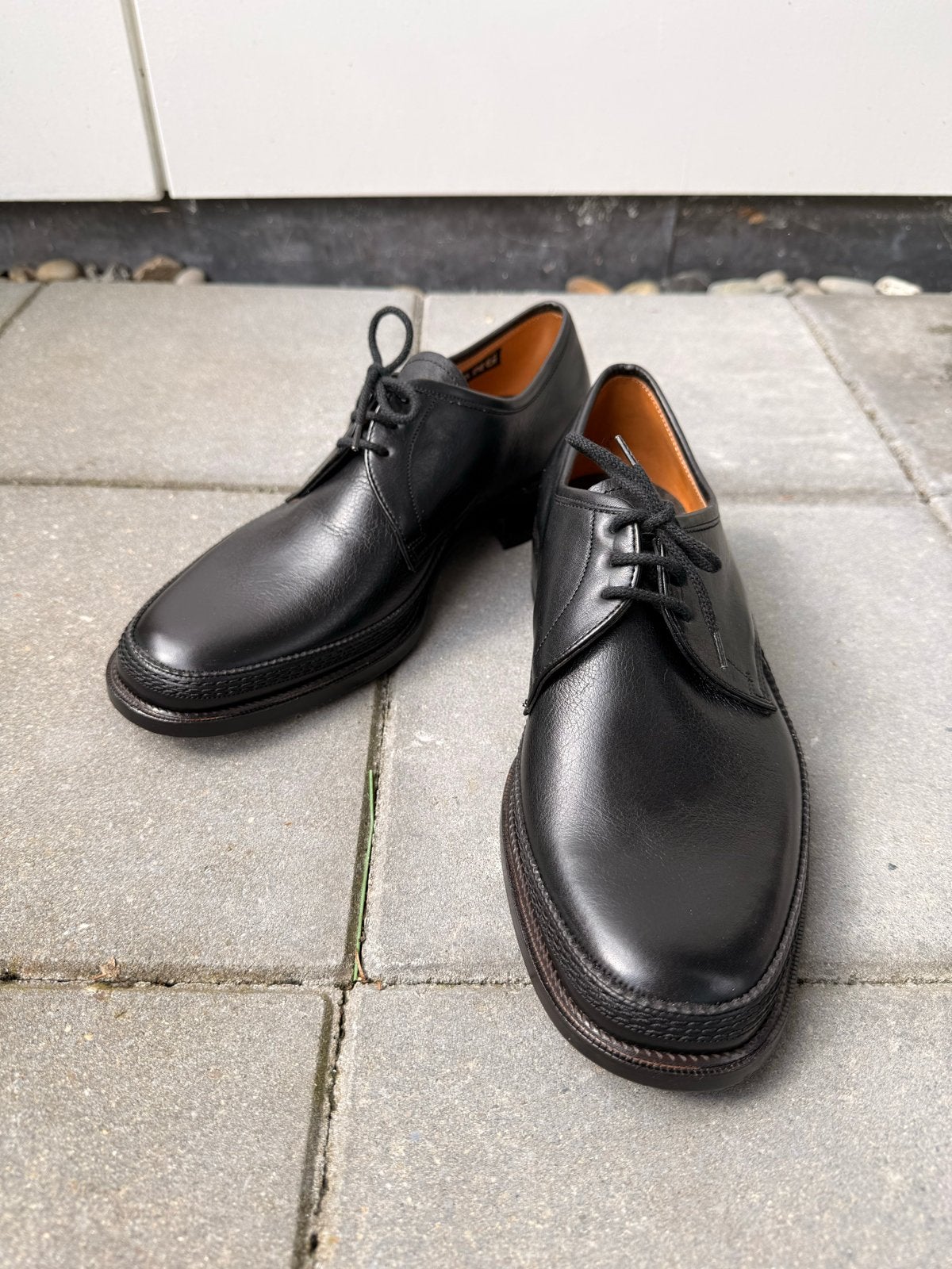 Vintage Avang Moorestel Luxe Leren Herenschoenen, Ophalen of Verzenden, Zo goed als nieuw, Zwart, Veterschoenen