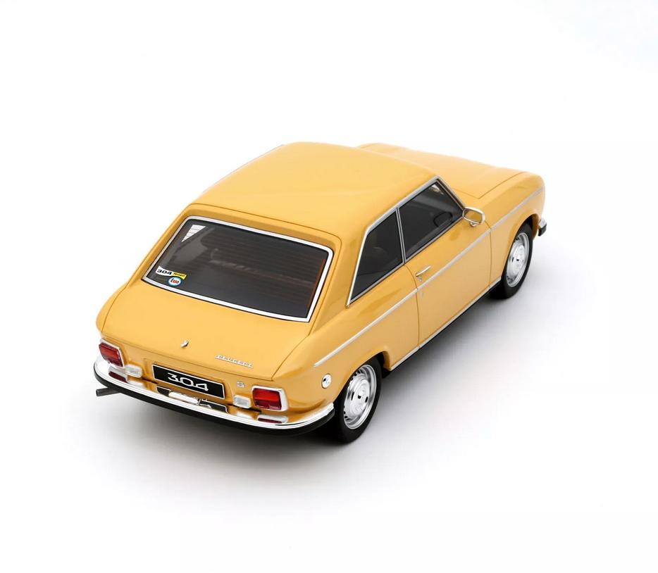 Peugeot 304 S Coupe Geel 1972  schaal 1/18 OTTO ref. OT1113, Hobby en Vrije tijd, Verzenden, Nieuw, Auto, OttOMobile