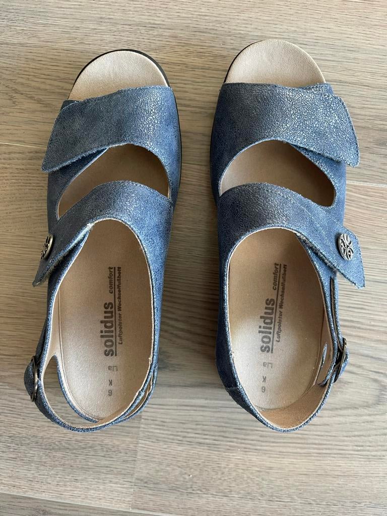 Solidus, Comfortabele Zomerschoen - (Nieuw), Blauw, Nieuw, Sandalen of Muiltjes, Ophalen of Verzenden