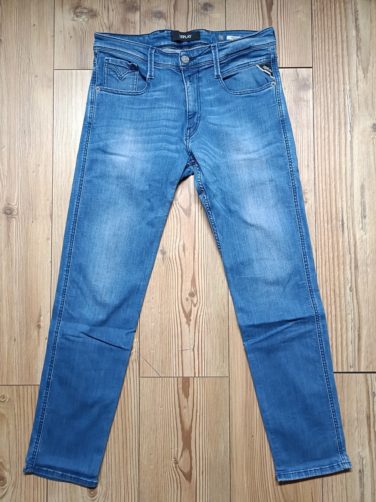 Replay anbass stretch maat 32-30, Ophalen of Verzenden, Zo goed als nieuw, Blauw, W32 (confectie 46) of kleiner