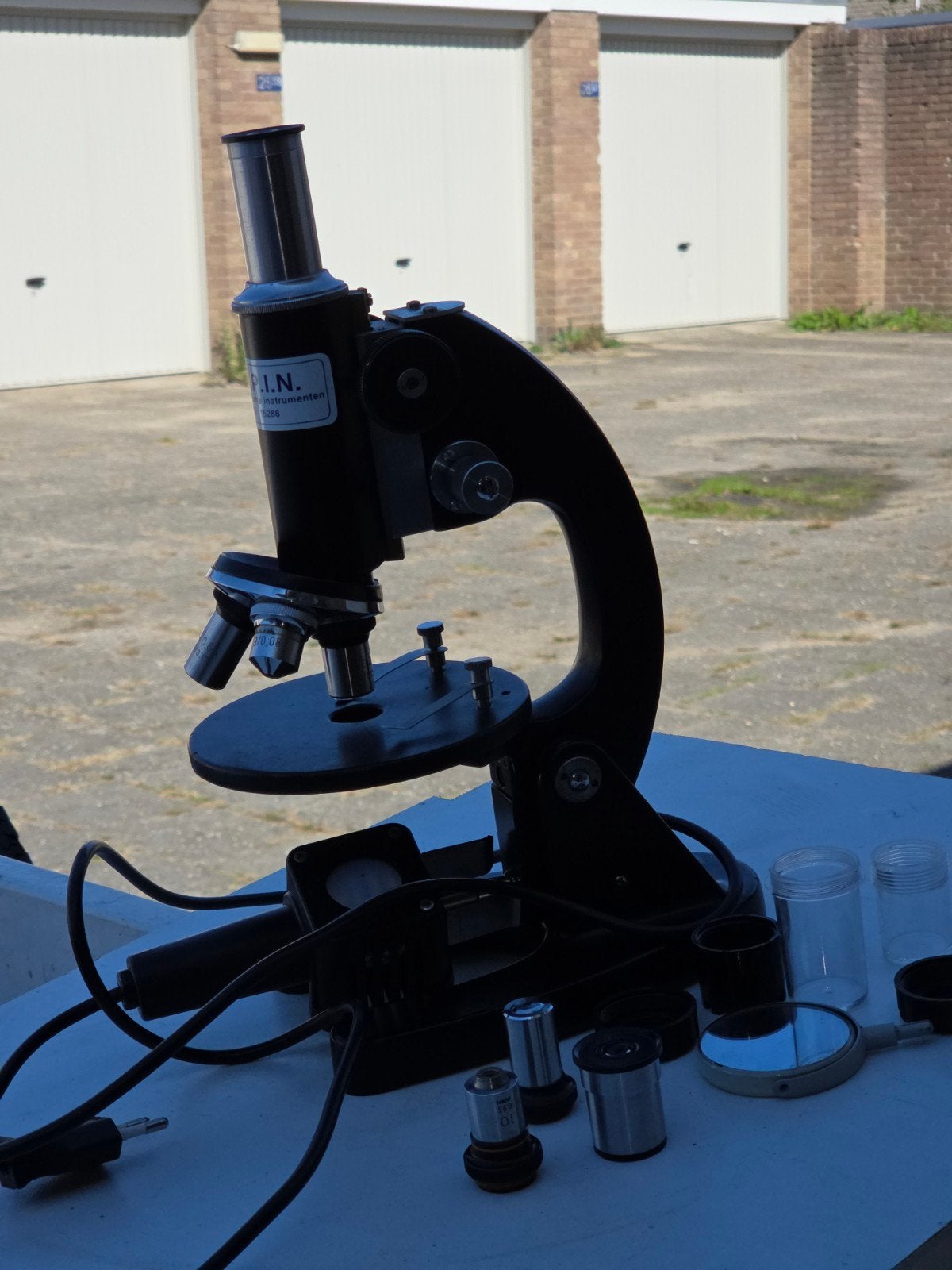 Vintage O.P.I.N. Biologische Microscoop - Werkt Perfect, Ophalen of Verzenden, Zo goed als nieuw, 400x tot 1000x, Biologische microscoop
