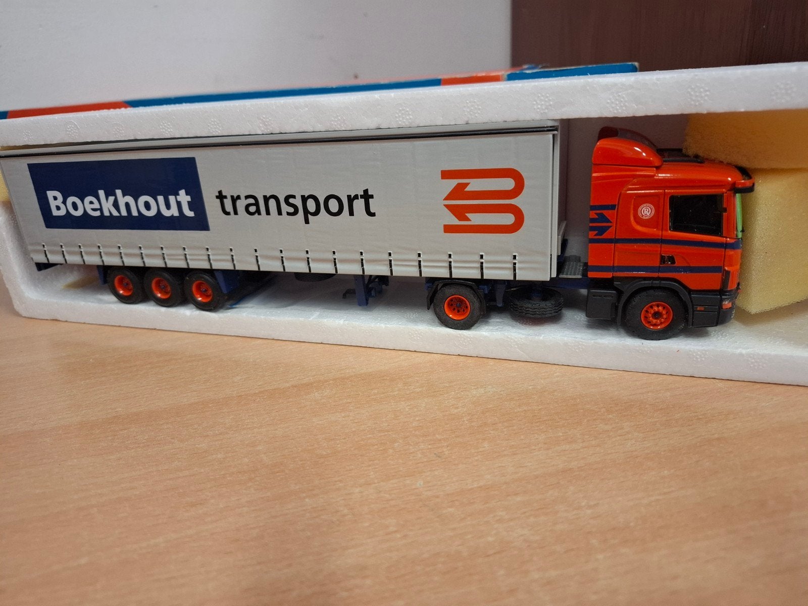 Scania Boekhout transport  Tekno 1:50, Hobby en Vrije tijd, Modelauto's | 1:50, Ophalen of Verzenden, Nieuw, Bus of Vrachtwagen