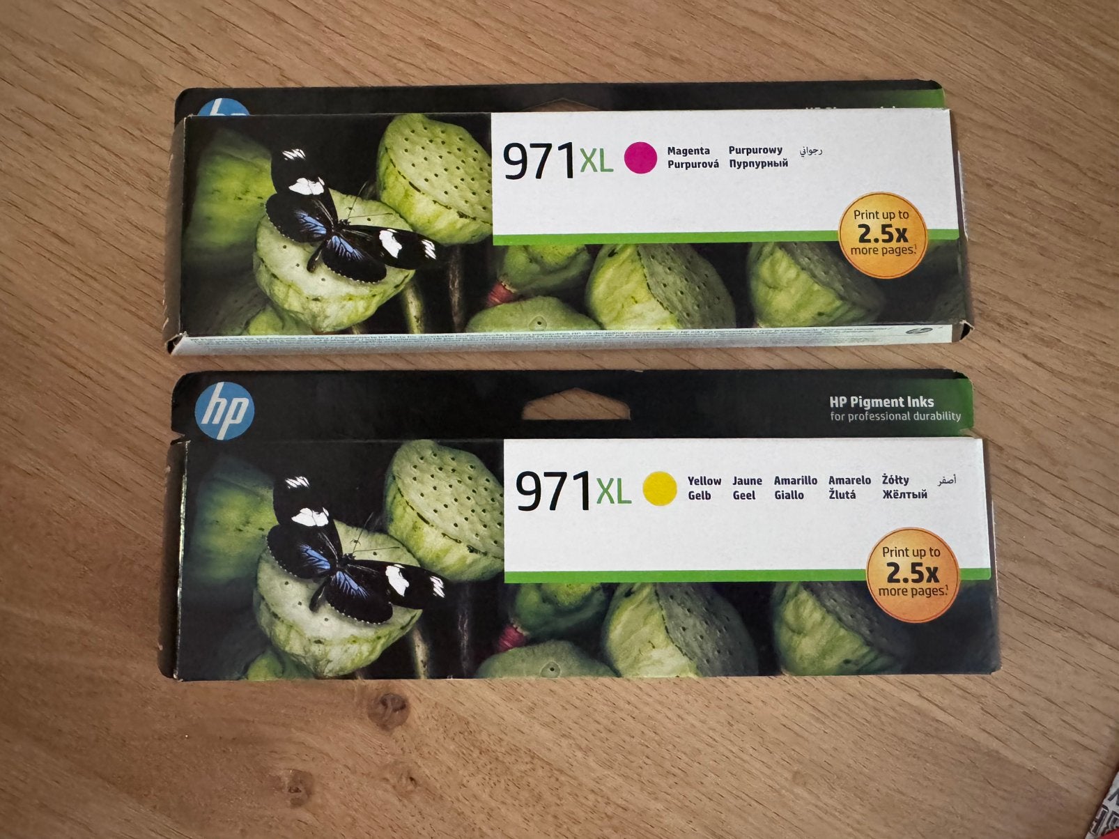 Originele HP toner 971XL toner geel en magenta, Ophalen of Verzenden, Nieuw, Toner