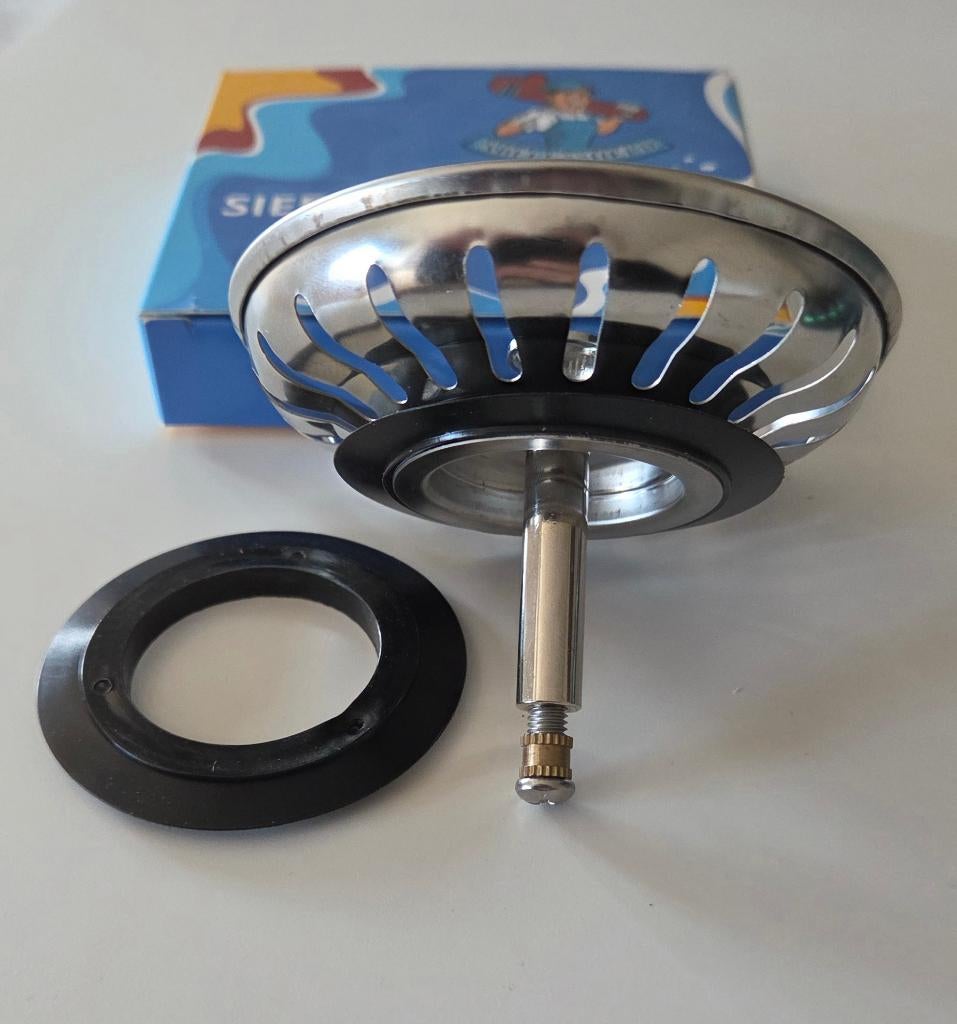 RVS Gootsteen Afvoerplug  - Gootsteen zeef 82mm, Ophalen of Verzenden, Nieuw, Rvs, Overige typen
