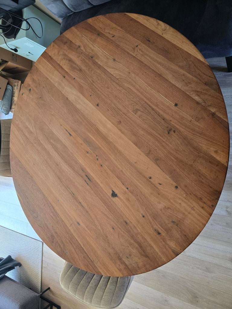 Ronde eettafel Colombo van Xooon, Huis en Inrichting, Tafels | Eettafels, Ophalen, Rond, Metaal, 100 tot 150 cm