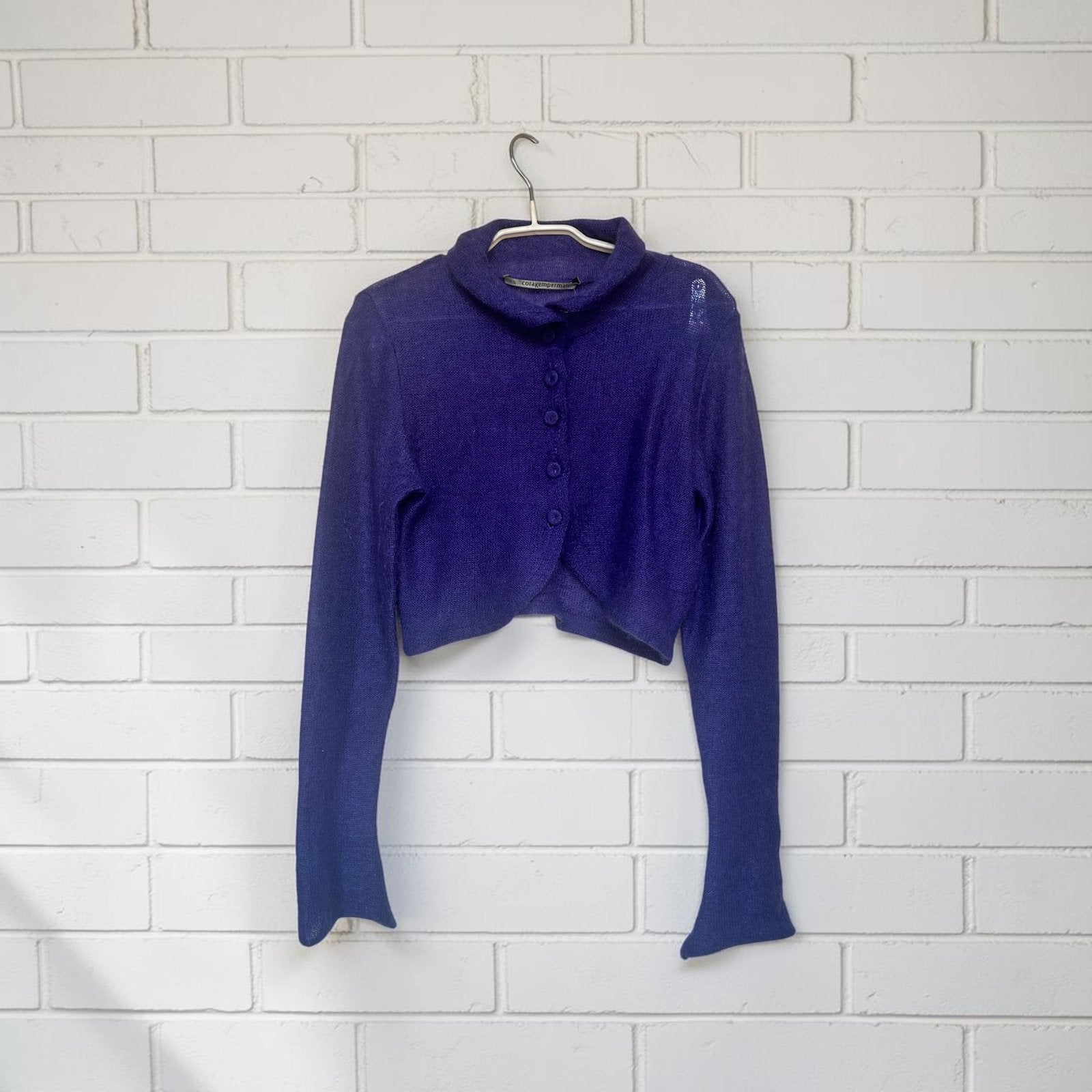 Cora Kemperman Vest Maat S Paars Gebreid Mohair Wol, Verzenden, Ck, Paars, Cl