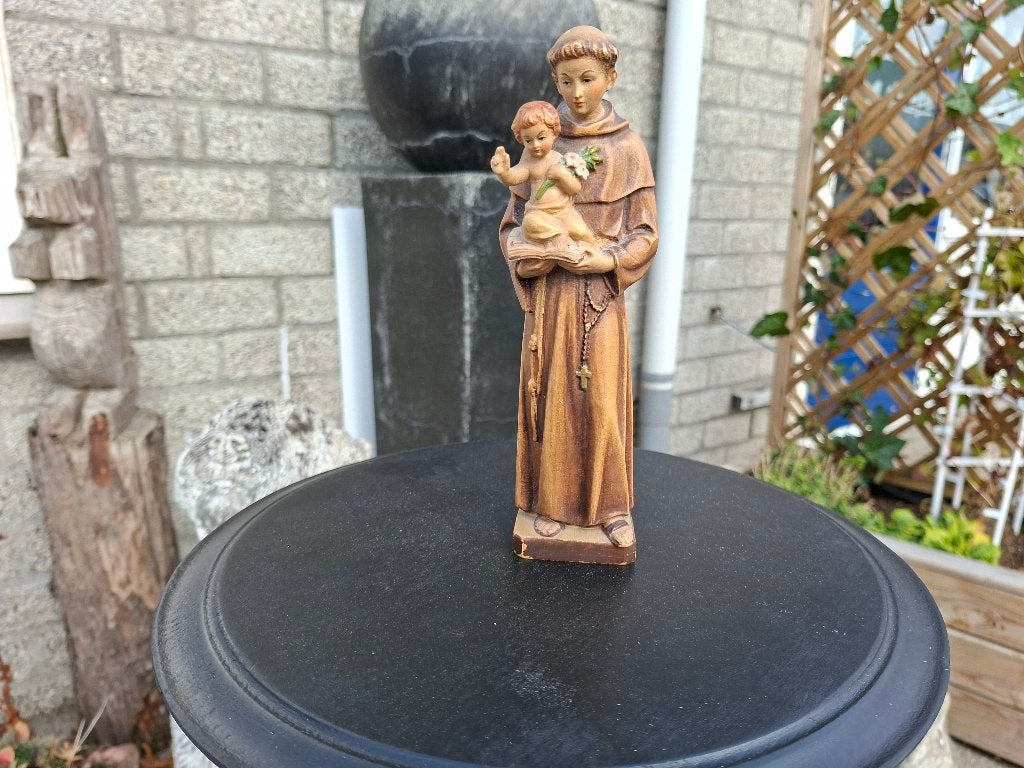 antiek beeld padua heilige Antonius met cristus baby, Antiek en Kunst, Antiek | Religie, Ophalen of Verzenden
