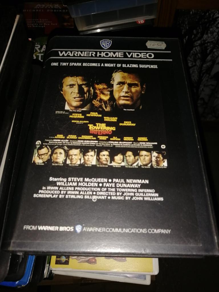 VHS ex-rental - The Towering Inferno, Vanaf 16 jaar, Ophalen of Verzenden, Gebruikt, Horror