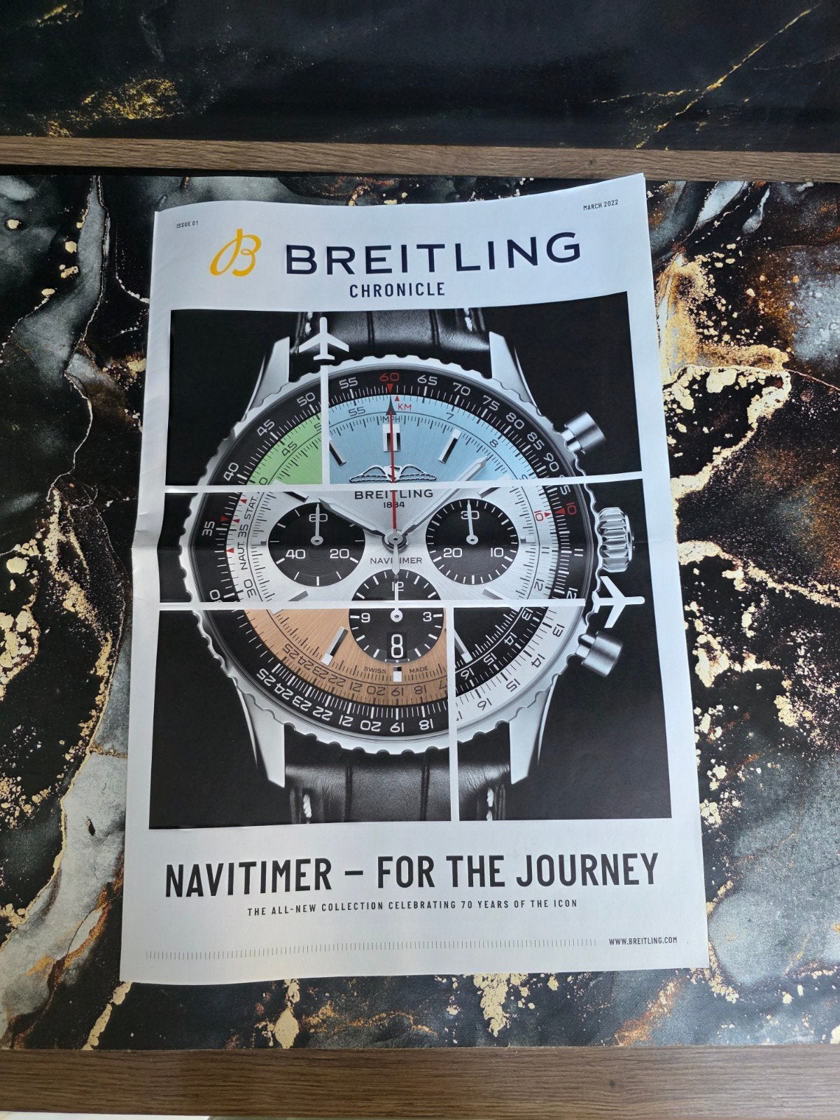Breitling Chronicle Navitimer Magazine Maart 2022, Ophalen of Verzenden, Gelezen, Overige typen