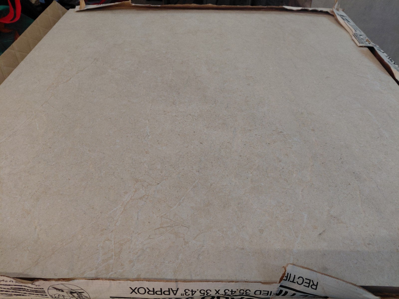 Restpartij keramische terrastegels 90x90x2 lichtgrijs beige, Ophalen, Nieuw, Keramiek, Terrastegels