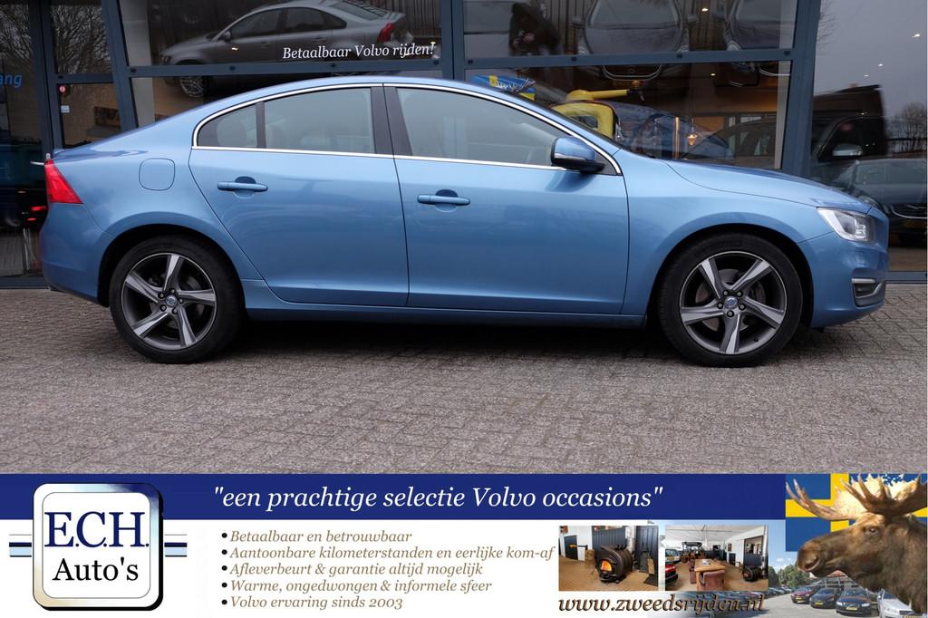 Volvo S60 2.0 T5 245 pk Aut. Summum, Cognac Leer, Xenon, Ele, Gebruikt, 4 cilinders, Blauw, S60