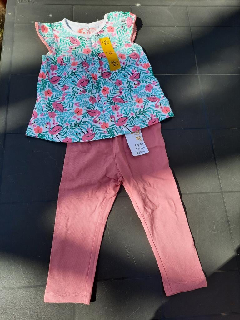 Zomersetje Primark 9-12 maanden maat 80 cm, Meisje, Nieuw, Ophalen of Verzenden, Setje
