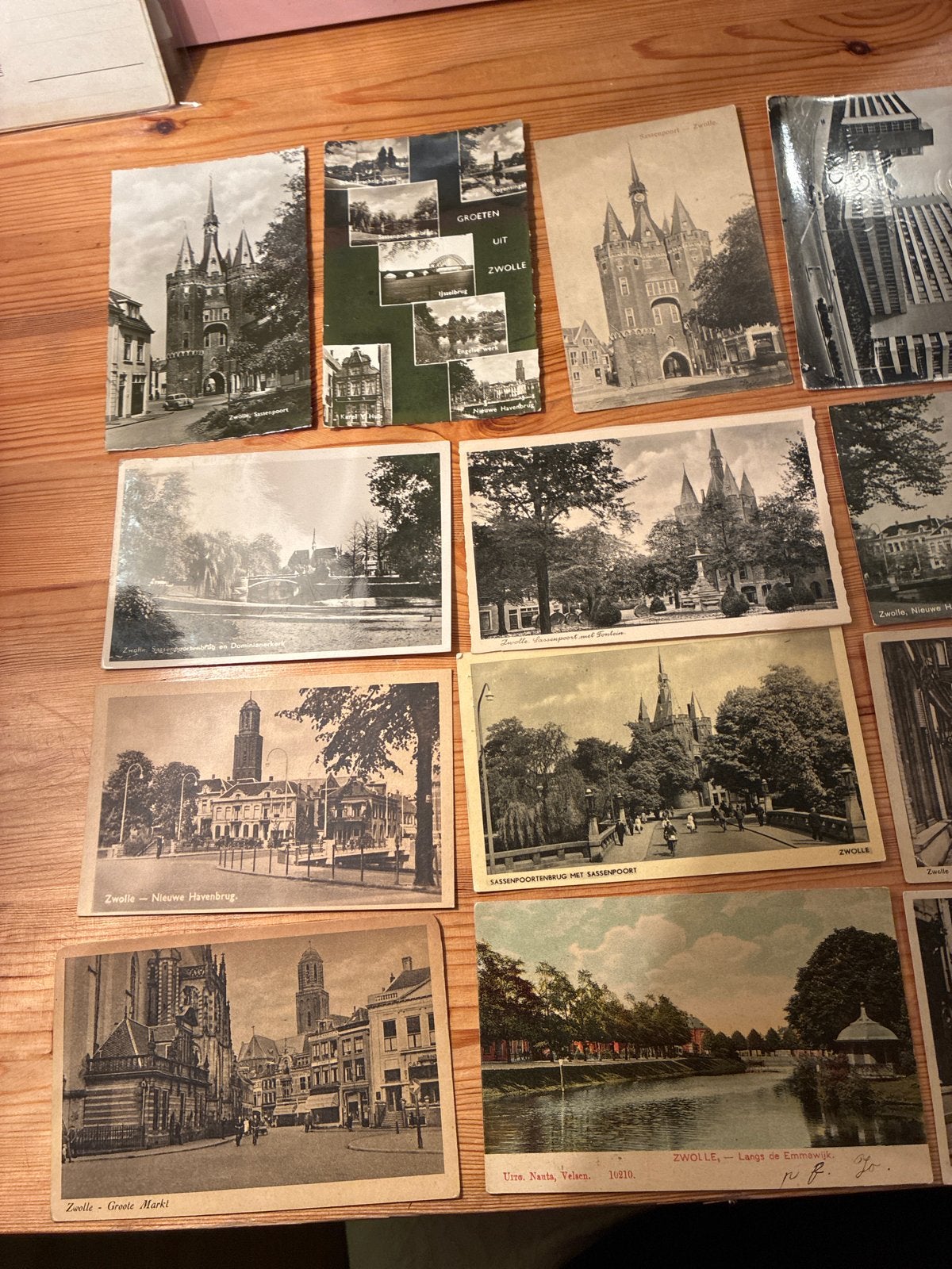 Oude ansichtkaarten van Zwolle - Diverse stadsgezichten, Verzamelen, Ophalen of Verzenden, Voor 1920, Gelopen, Overijssel