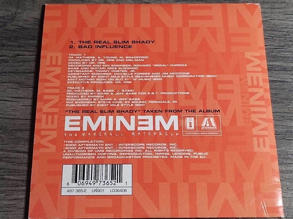 Eminem - The Real Slim Shady [CD Single], Ophalen of Verzenden, Zo goed als nieuw