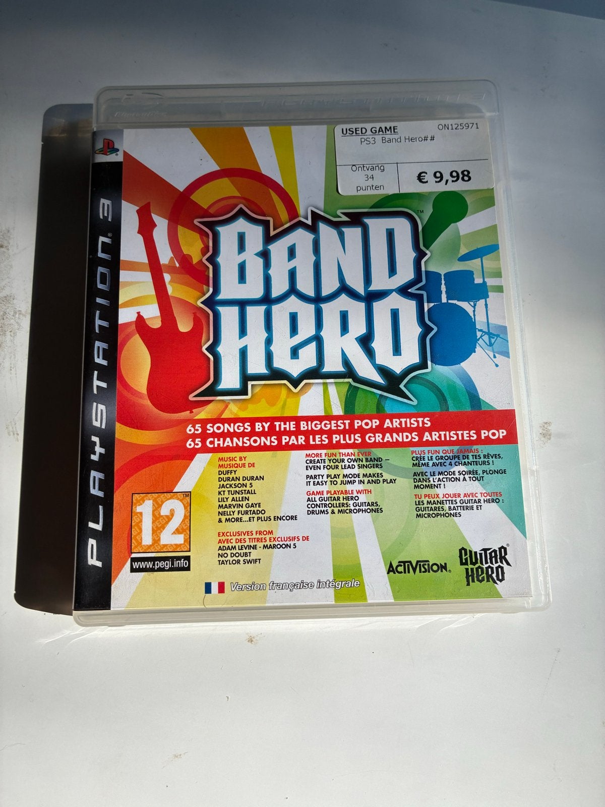 Band Hero - PlayStation 3 (PS3) - Muziekspel, Muziek, Gebruikt, Eén computer, Ophalen of Verzenden