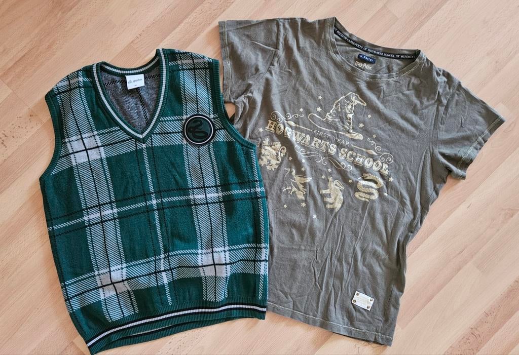 Harry Potter Slytherin Trui M en T-shirt L, Maat 38/40 (M), Ophalen of Verzenden, Zo goed als nieuw, Harry Potter