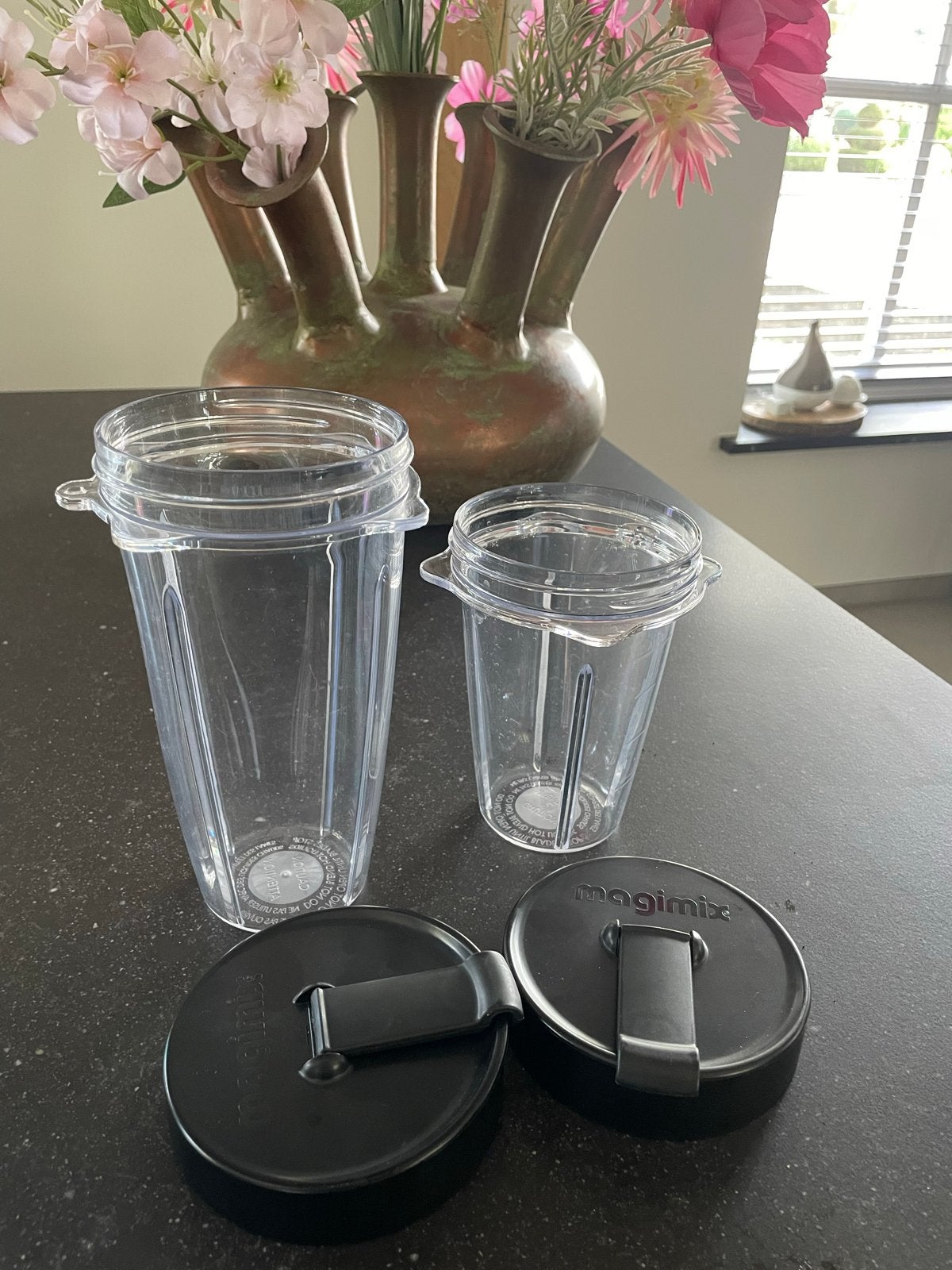 Magimix blend cups set, Minder dan 1 liter, Ophalen of Verzenden, Gebruikt, Vaatwasserbestendig