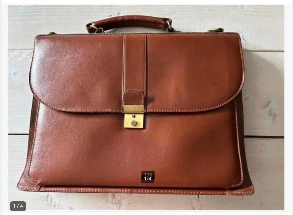 Vintage tas/ kantoortas/ laptoptas vele vakken, Gebruikt, Ophalen of Verzenden, X, X