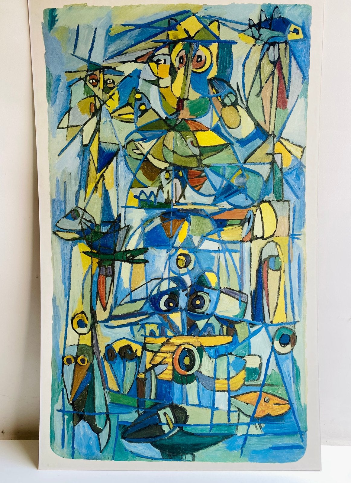 Grote art-print poster van Asger Jorn , Cobra groep , 150x90, Huis en Inrichting, Ophalen, Gebruikt, Onbekend, Onbekend