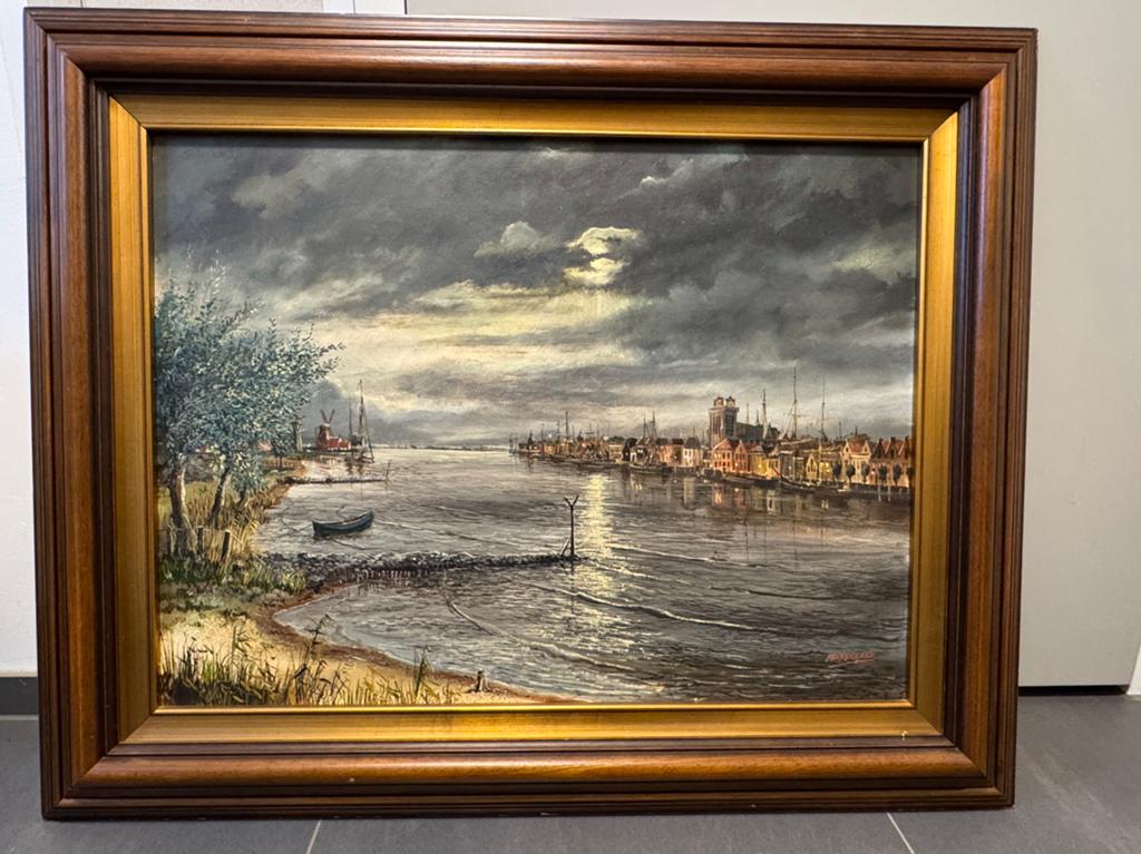 Schilderij inclusief lijst te koop, Antiek en Kunst, Kunst | Schilderijen | Klassiek, Ophalen of Verzenden