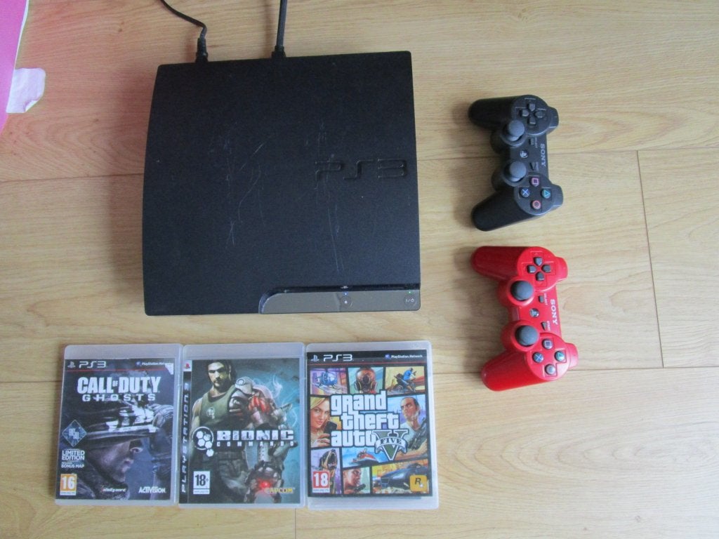 Playstation 3 met controllers en spellen, Spelcomputers en Games, Ophalen, Met 2 controllers, 120 GB, Slim