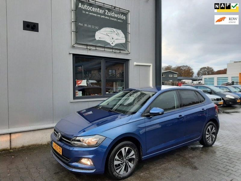 Volkswagen Polo 1.0 TGI Comfortline navi airco cruis appel c, Auto's, Voorwielaandrijving, Dealer onderhouden, Blauw, Overige brandstoffen