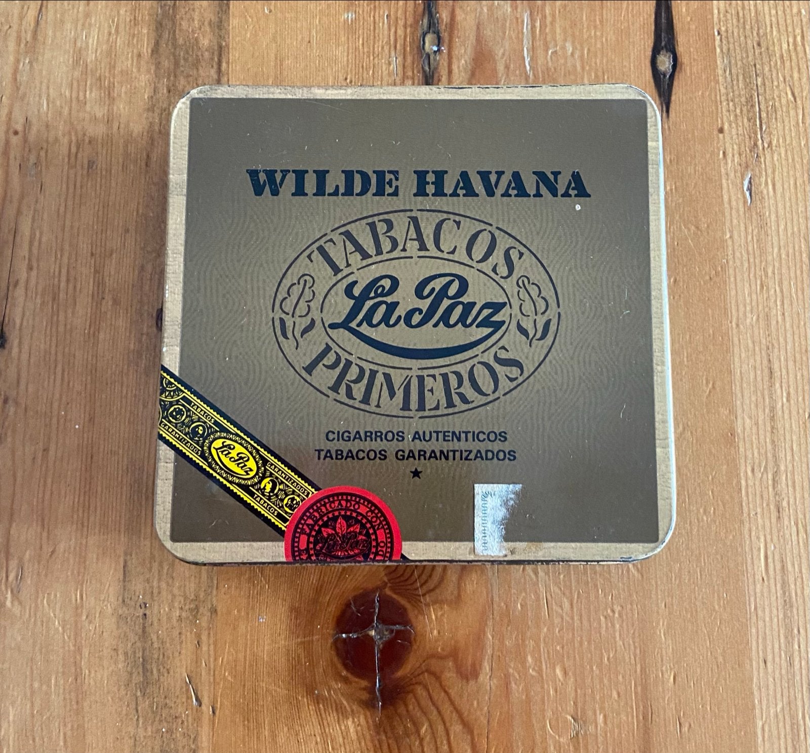 Vintage La Paz Wilde Havana sigarenblikje, Ophalen of Verzenden, Gebruikt, Overige, Overige merken