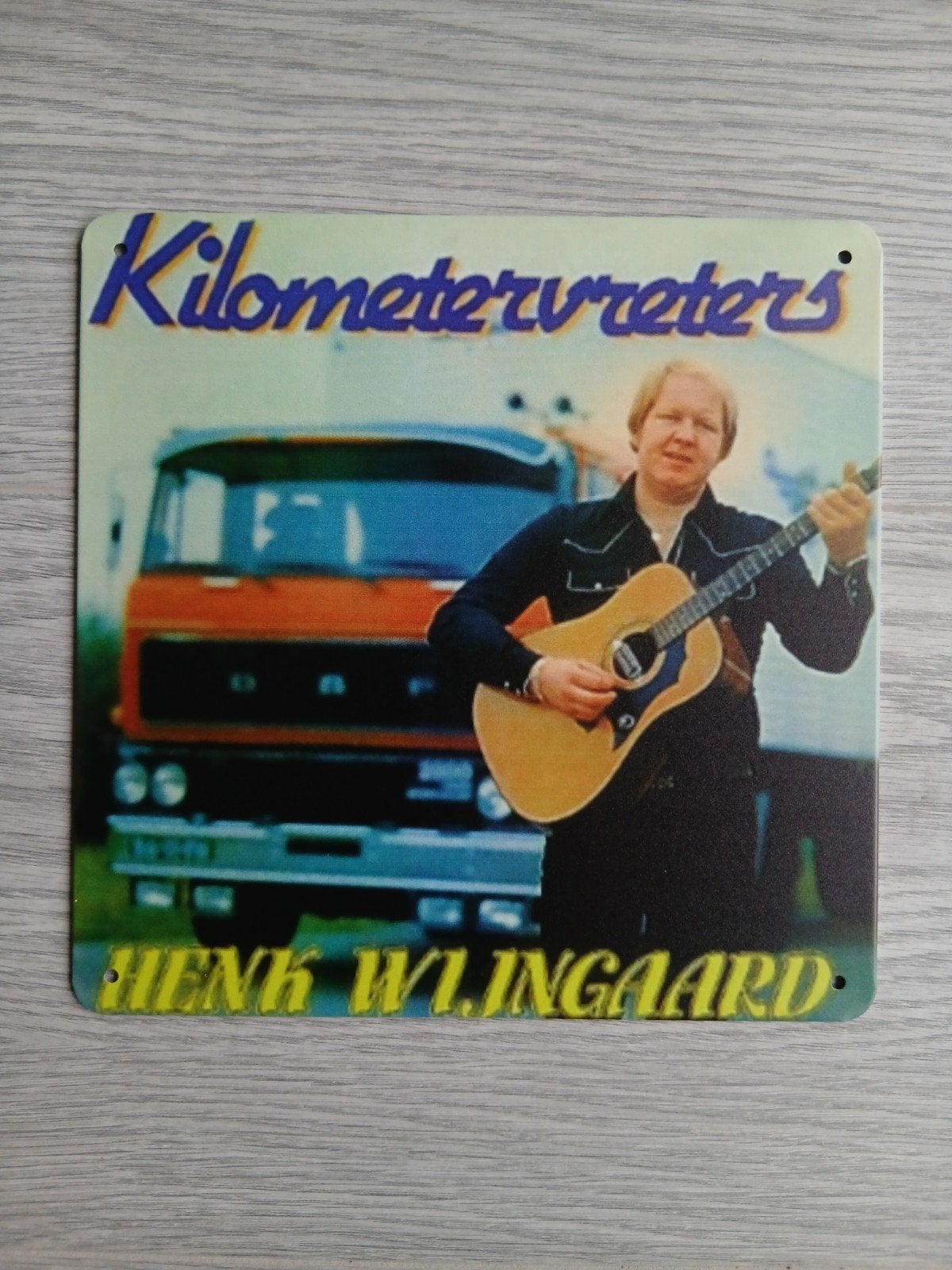 Henk Wijngaard Kilometervreters 20x20 cm Metalen Reclamebord, Ophalen of Verzenden, Nieuw, Poster, Artwork of Schilderij