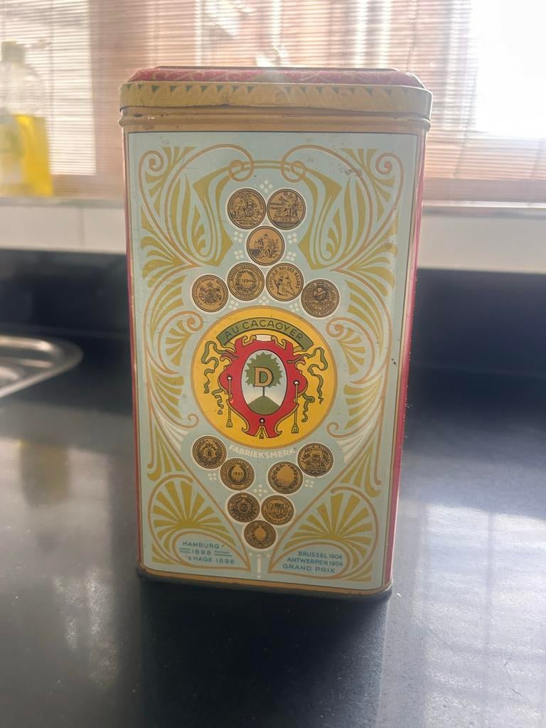 Oud Droste cacao blik origineel, Ophalen, Gebruikt, Overige, Droste